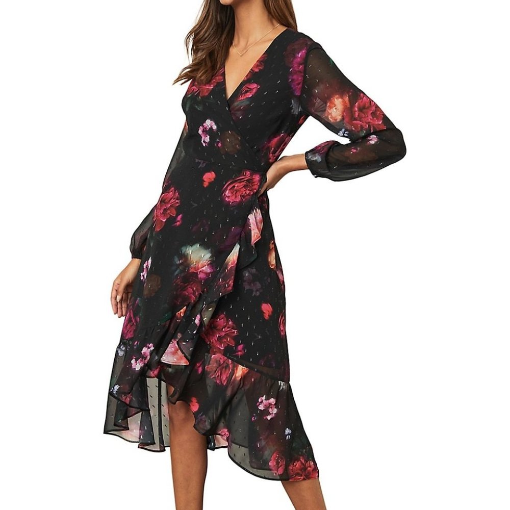 Similar to Ted Baker New With Tags: Lipsy Floral Wrap Midi Dress